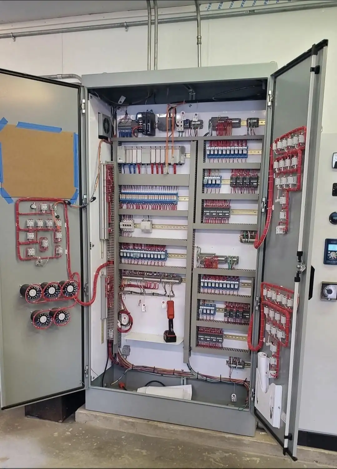 Full dual-door industrial control cabinet, fully wired