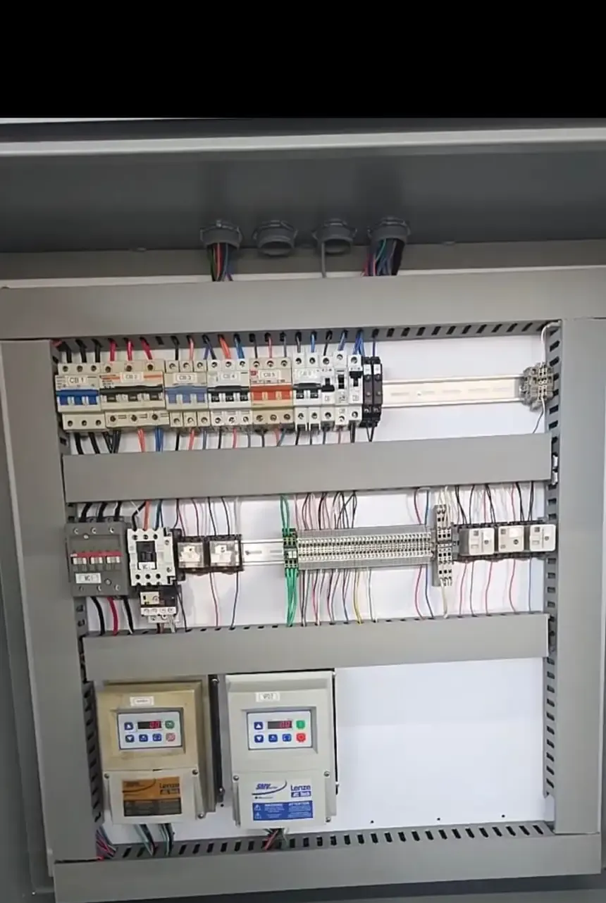 Dual Lenze variable frequency drive control panel